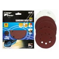 PRO USER 125mm 80 Grit 5 Piece Sanding Disc Set