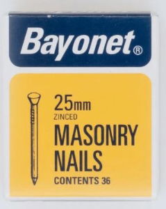 BAYONET 25mm Masonry Nails 36's