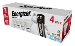 ENERGIZER LED GU10 345LM 50° DAY LIGHT BOX 4 PACK