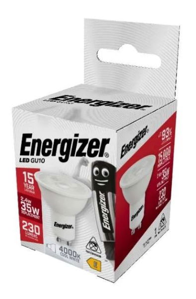 ENERGIZER LED GU10  36° COOL WHITE BOX