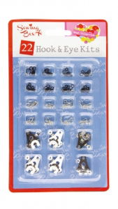 SEWING BOX Hook & Eyes 22 Pack