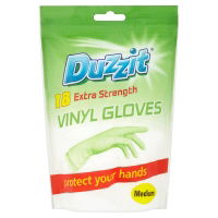 DUZZIT 10 Pack Medium Vinyl Gloves
