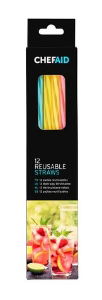 CHEF AID 12 Resuable Straws BPA Free