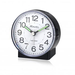 RAVEL Round Alarm Clock Black 82x82x45mm