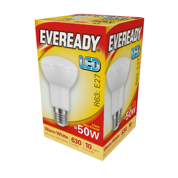 EVEREADY LED R64 630lm Warm White ES 10,000Hrs