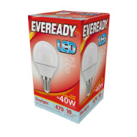 EVEREADY LED Golfball 470lm Daylight E14 10,000Hrs