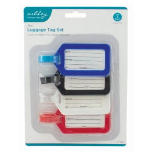 ASHLEY 4 Pack Luggage Tags