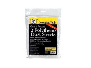 151 Polythene Dust Sheet 2 Pack 3.6 x 2.7m