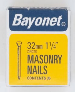 BAYONET 32mm Masonry Nails 36's