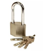 ROLSON 40mm Long Shackle Solid Steel Padlock 4 Keys