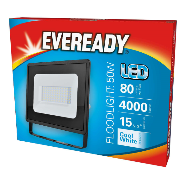 EVEREADY LED 50w Floodlight 4000lm 4000K Cool White