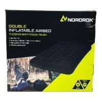 NORDROK Double Flocked Inflatable Airbed