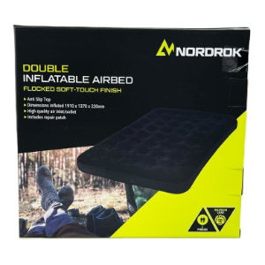 NORDROK Double Flocked Inflatable Airbed