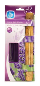 PAN AROMA 40 Pack Incense Sticks & Holder - Soothing Lavende