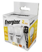 ENERGIZER 2 Pack LED Golfball E14 470lm 10000 Hr 3000K