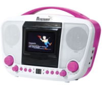 Mr Entertainer Portable Pink B/T Karaoke Player with Monitor