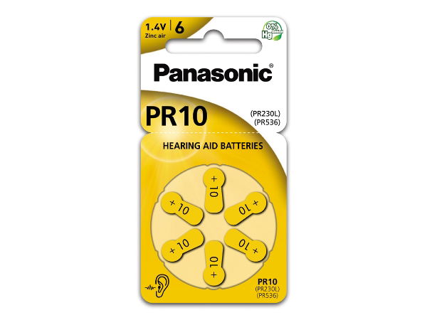 PANASONIC Hearing Aid 1.4v 75mah (6) (PR10H)