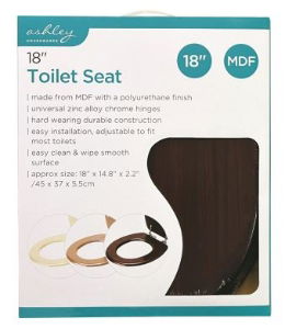ASHLEY 18" Toilet Seat - Mahogany