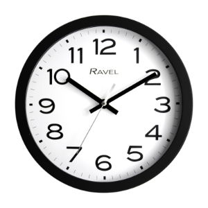 RAVEL 25cm Kitchen Wall Clock Black