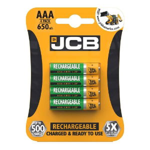 JCB Rechargeable AAA 650mAh