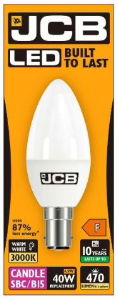 JCB CANDLE 470lm OPAL B15 warm BOX