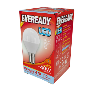 EVEREADY LED Golfball 470lm Daylight SBC 10,000Hrs