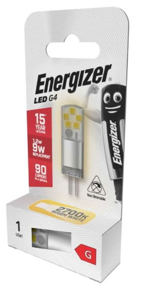 ENERGIZER LED G4 1.2W 90LM 2700K Box