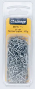 CHALLENGE 15mm Netting Staples Blister 75g