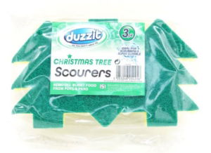 DUZZIT Christmas Tree Scourer 3 Pack