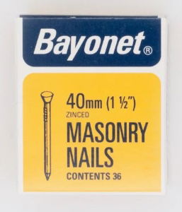 BAYONET 40mm Masonry Nails 36's