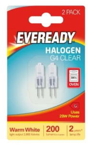 EVEREADY G4 Capsule 20w 2 Pack Blister