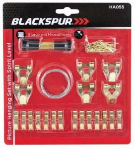 BLACKSPUR Picture Hanging Kit & Spirit Level