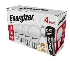 ENERGIZER LED GLS 806LM B22 WARM WHITE BOX 4PK