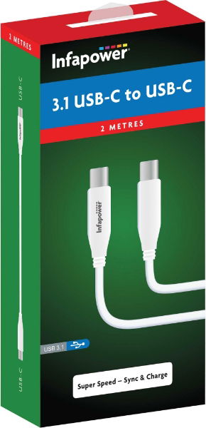 INFAPOWER INFAPOWER 3.1 USB-C to USB-C Lead 2m