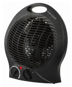 KINGAVON Upright Fan Heat 2kw Black