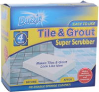 DUZZIT 4 Pack Tile & Grout Scrubber