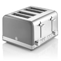 SWAN 4 Slice Retro Grey Toaster