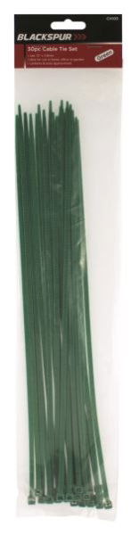 BLACKSPUR 30pc Cable Tie Set 15" x 4.8mm Green