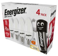 ENERGIZER LED CANDLE 470LM OPAL E14 WARM WHITE 4PK BOX