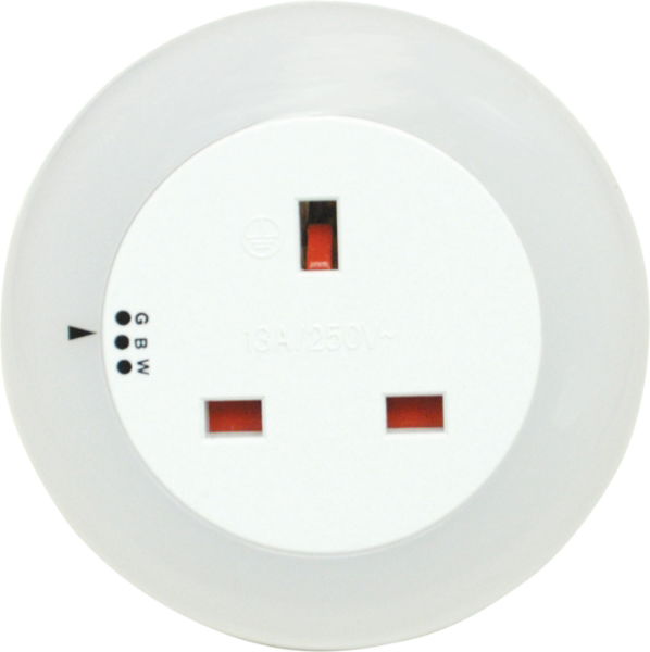 EAGLE Plug Through LED Nightlight 13a Socket