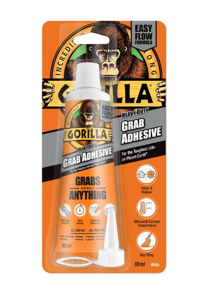 GORILLA 80ml White Heavy Duty Grab Adhesive Single