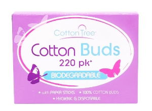 COTTON TREE 220 Pack Biodegradable Cotton Buds