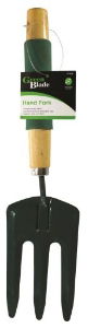 GREEN BLADE Hand Fork with Wooden Handle