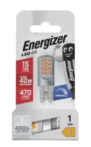 ENERGIZER LED G9 DIMMABLE 470lm 4.2w 4000k Cool White