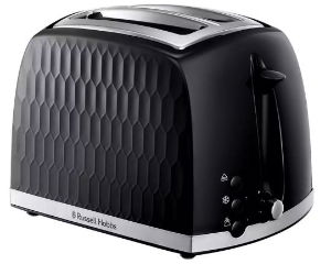 Russell Hobbs 2 Slice Black Textured Honeycomb Toaster