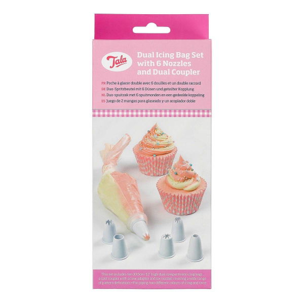 TALA Dual Icing Bags with 6 Nozzles (10Pk)