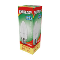 EVEREADY LED Candle 470lm Warm White BC 10,000Hrs