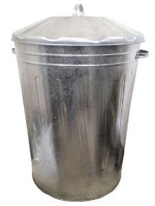 BLACKSPUR Large Galvanised Bin with Lid