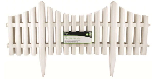 GREEN BLADE 4pc White Picket Fencing Set