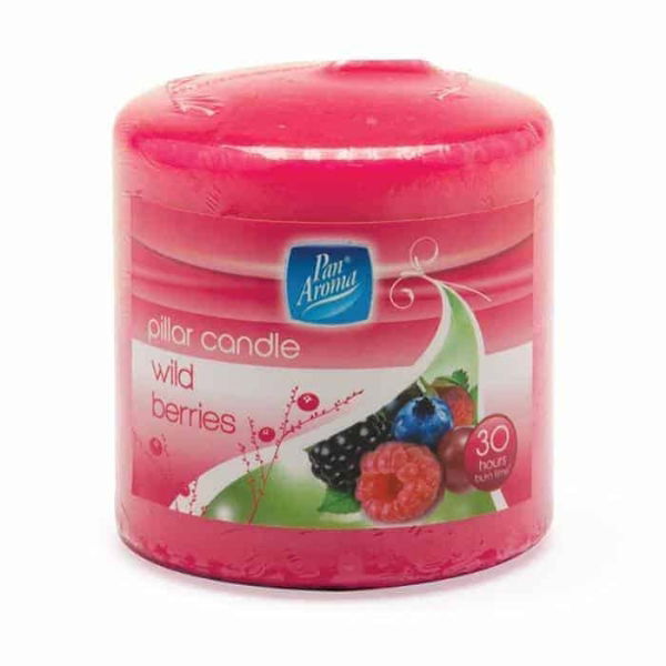 PAN AROMA 30 Hours Wild Berries Pillar Candle